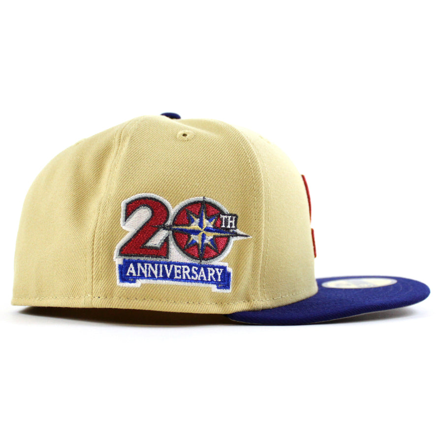 New Era Seattle Mariners 20th Anniversary Vegas Gold/Blue 59FIFTY Fitted Hat