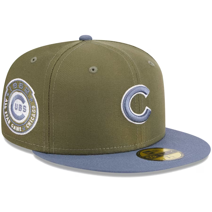 New Era Chicago Cubs Olive/Blue 2023 59FIFTY Fitted Hat