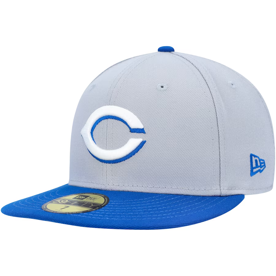 New Era Cincinnati Reds Gray/Blue Dolphin 2023 59FIFTY Fitted Hat