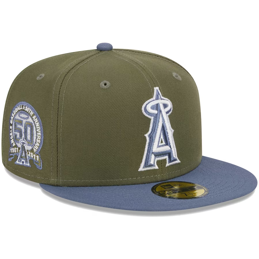 New Era Los Angeles Angels Olive/Blue 2023 59FIFTY Fitted Hat