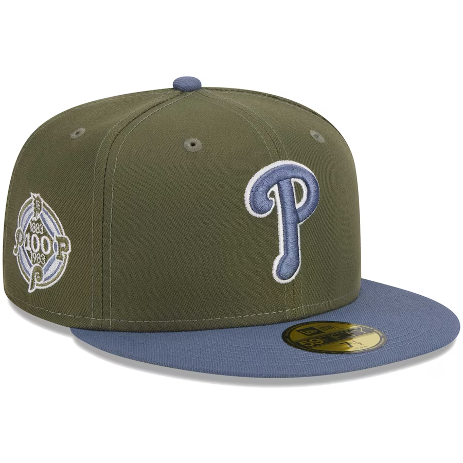 Men's Philadelphia Phillies New Era Light Blue/Red Spring Color Two-Tone  59FIFTY Fitted Hat