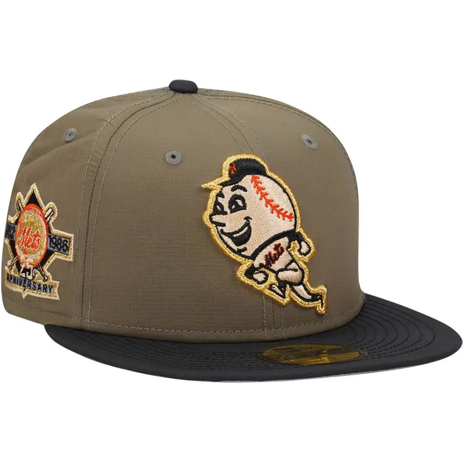New Era New York Mets 25th Anniversary Olive Ripstop 59FIFTY Fitted Hat