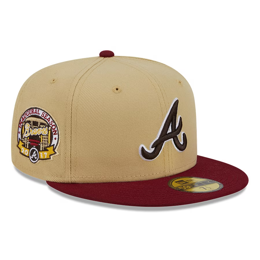 New Era Atlanta Braves Vegas Gold/Cardinal 2023 59FIFTY Fitted Hat