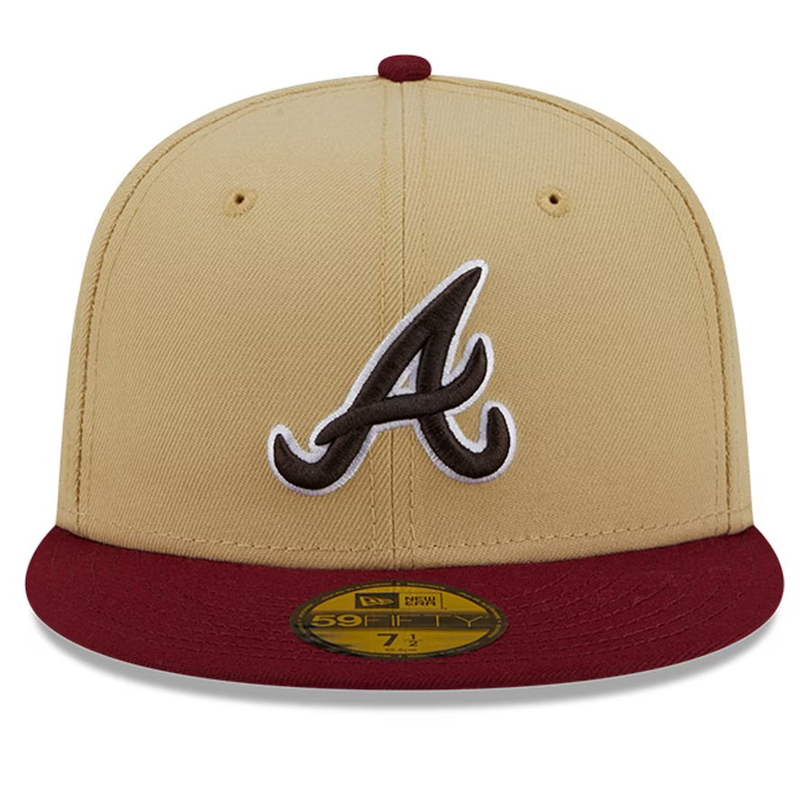 New Era Atlanta Braves Vegas Gold/Cardinal 2023 59FIFTY Fitted Hat