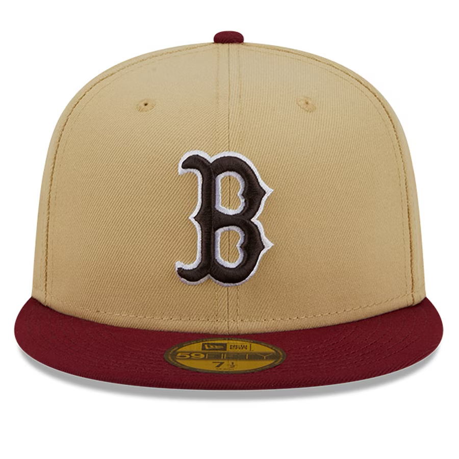 New Era Boston Red Sox Vegas Gold/Cardinal 2023 59FIFTY Fitted Hat