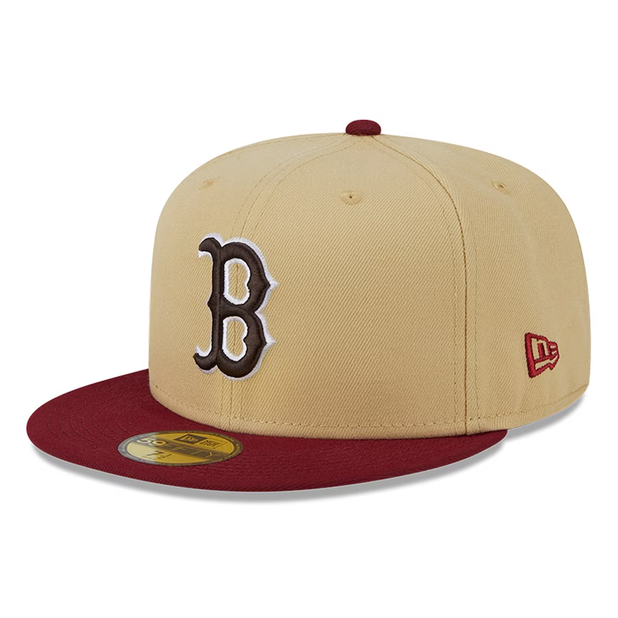 New Era Boston Red Sox Vegas Gold/Cardinal 2023 59FIFTY Fitted Hat