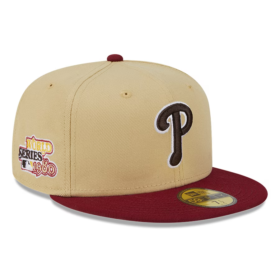 New Era Philadelphia Phillies Vegas Gold/Cardinal 2023 59FIFTY Fitted Hat