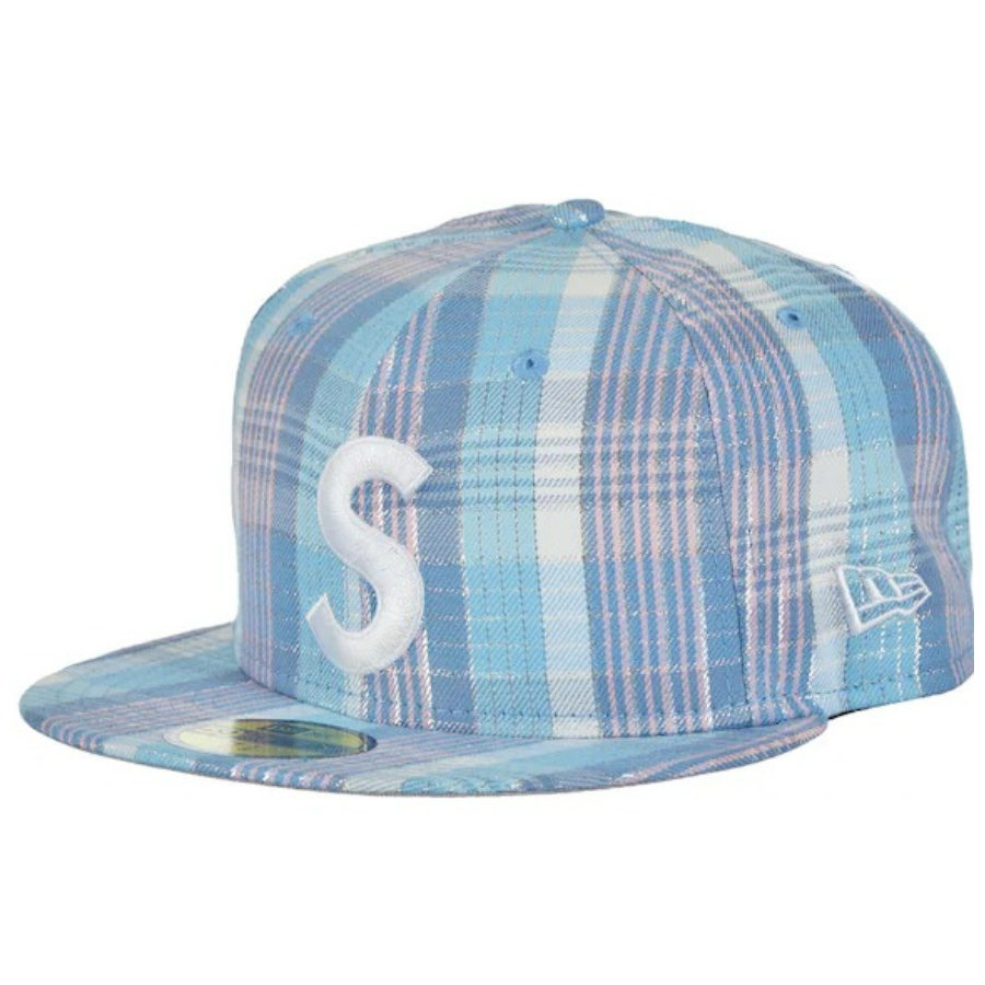 New Era x Supreme Cotton Candy Plaid 59FIFTY Fitted Hat