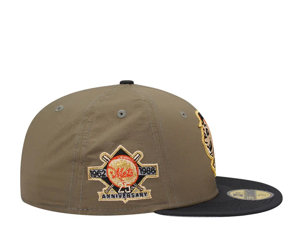New Era New York Mets 25th Anniversary Olive Ripstop 59FIFTY Fitted Hat
