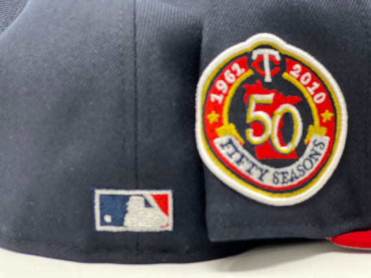 New Era Minnesota Twins Bomb Squad Nav Blue 50th Anniversary 59FIFTY Fitted Hat