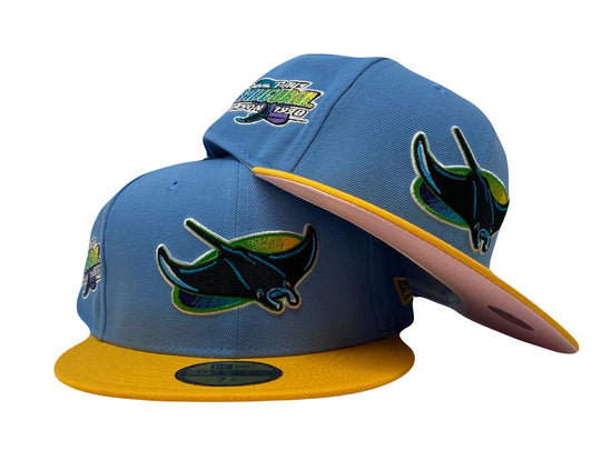 New Era Tampa Bay Devil Rays 1998 Inaugural Season Sky Blue/Yellow 59FIFTY Fitted Hat