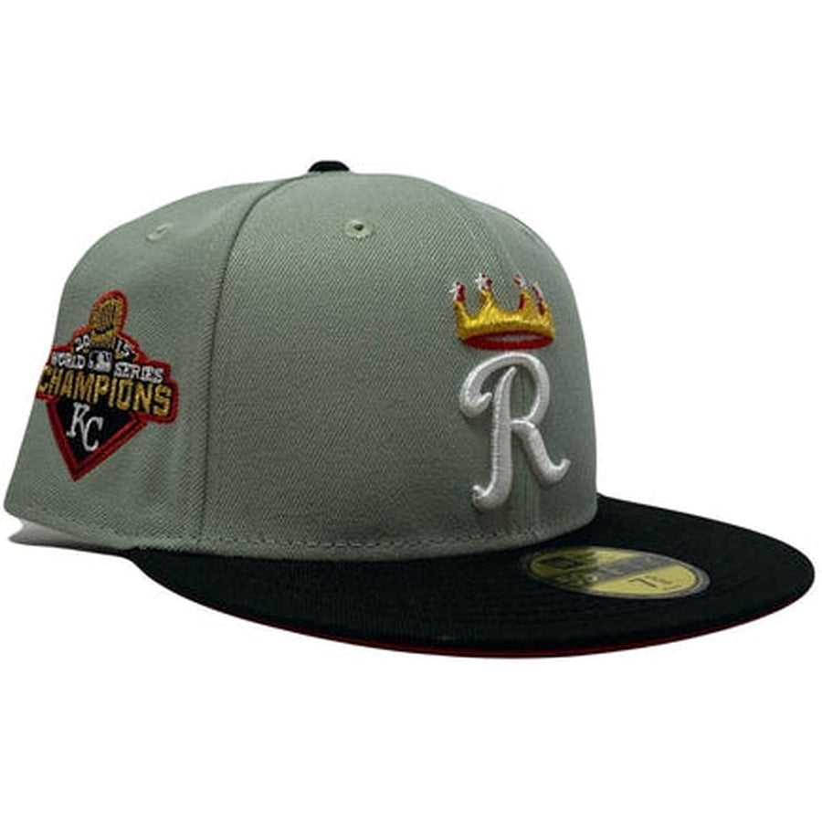 New Era Kansas City Royals 2015 World Series Champions Gray/Black 59FIFTY Fitted Hat