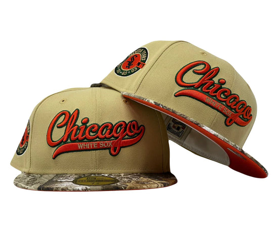 New Era Chicago White Sox 100th Anniversary Realtree/Orange 59FIFTY Fitted Hat