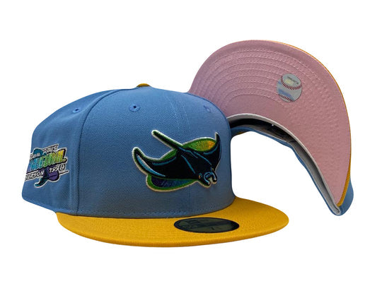 New Era Tampa Bay Devil Rays 1998 Inaugural Season Sky Blue/Yellow 59FIFTY Fitted Hat