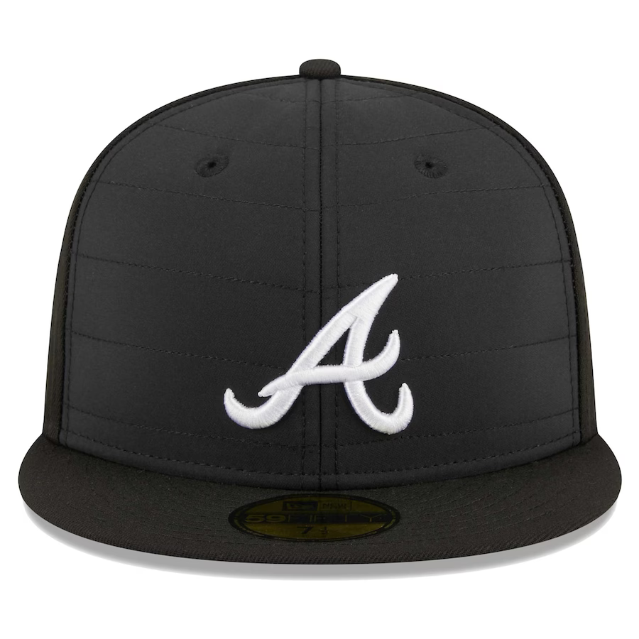 New Era Atlanta Braves Black Quilt 2023 59FIFTY Fitted Hat