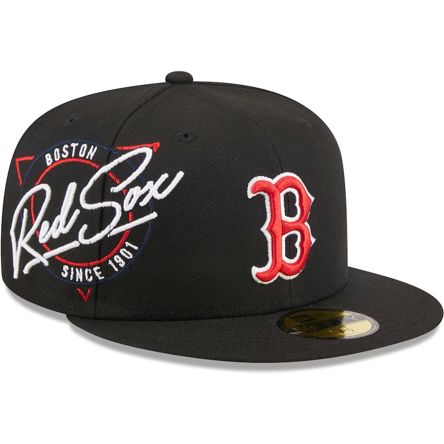 New Era Boston Red Sox Black Neon Emblem 2023 59FIFTY Fitted Hat