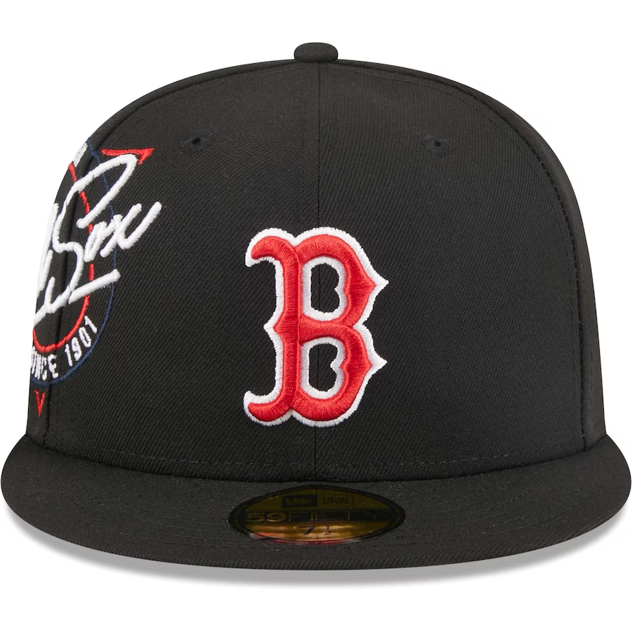New Era Boston Red Sox Black Neon Emblem 2023 59FIFTY Fitted Hat