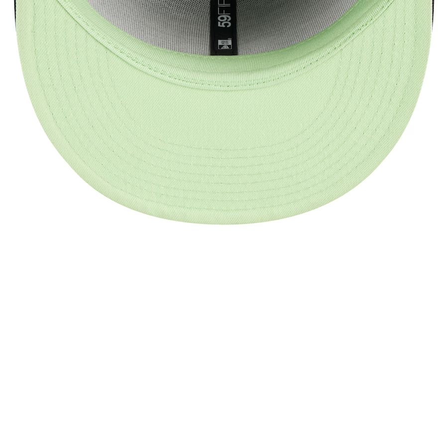 New Era Boston Red Sox Black/Lime Pastel Undervisor 2023 59FIFTY Fitted Hat