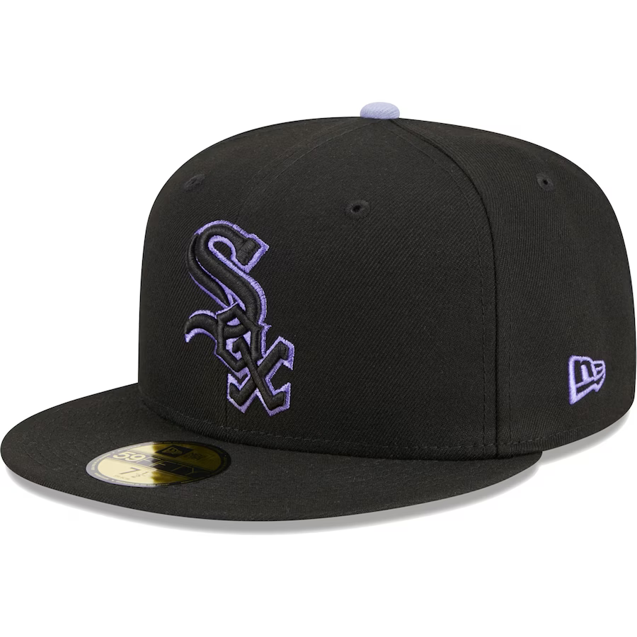 New Era Chicago White Sox Black/Purple Pastel Undervisor 2023 59FIFTY Fitted Hat