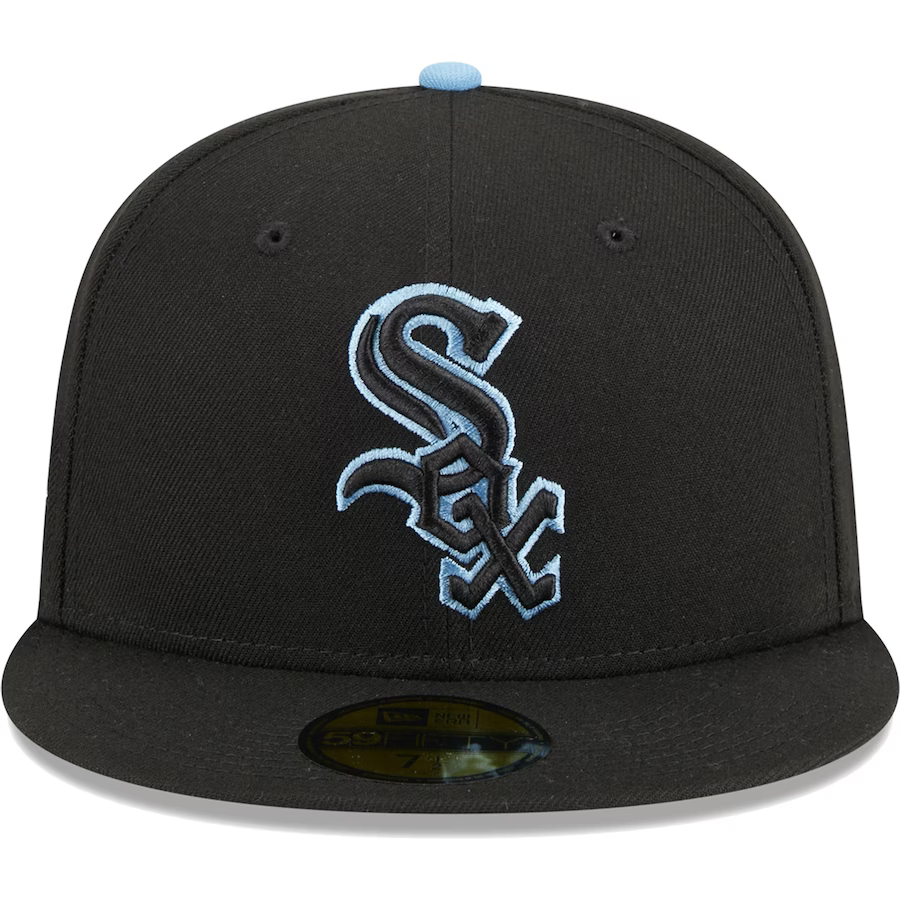 New Era Chicago White Sox Black/Baby Blue Pastel Undervisor 2023 59FIFTY Fitted Hat