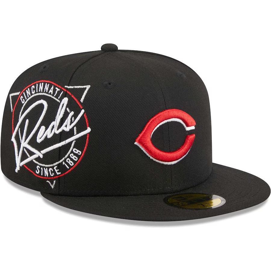 New Era Cincinnati Reds Black Neon Emblem 2023 59FIFTY Fitted Hat
