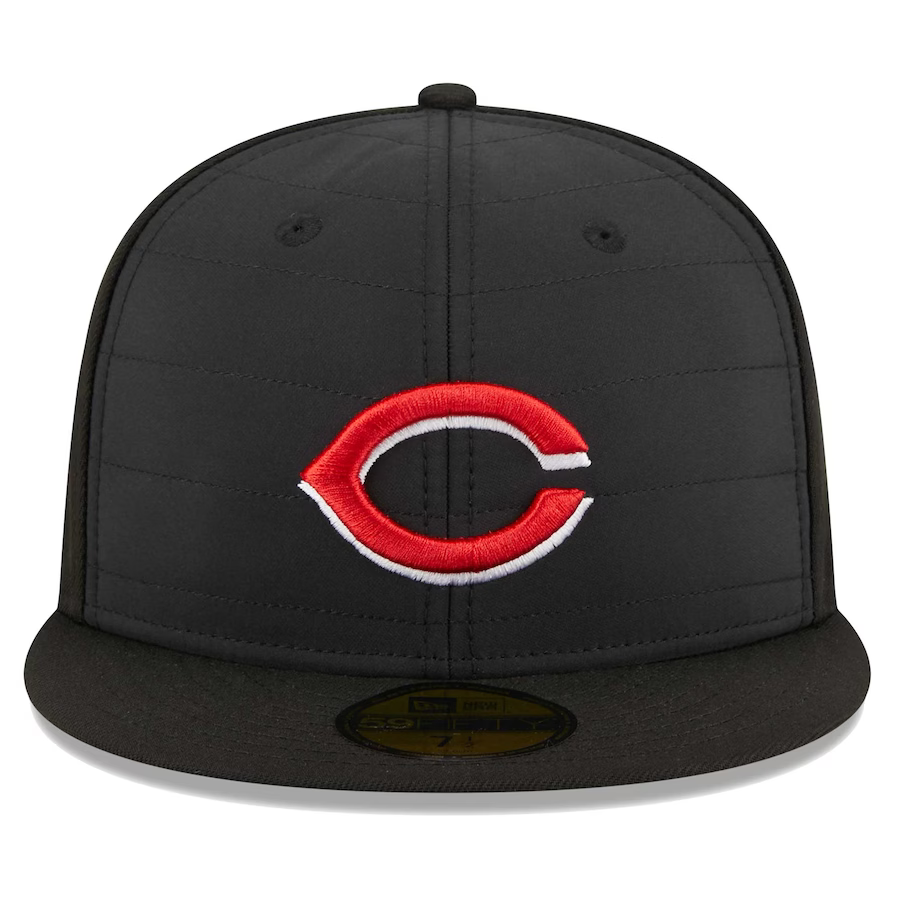 New Era Cincinnati Reds Black Quilt 2023 59FIFTY Fitted Hat