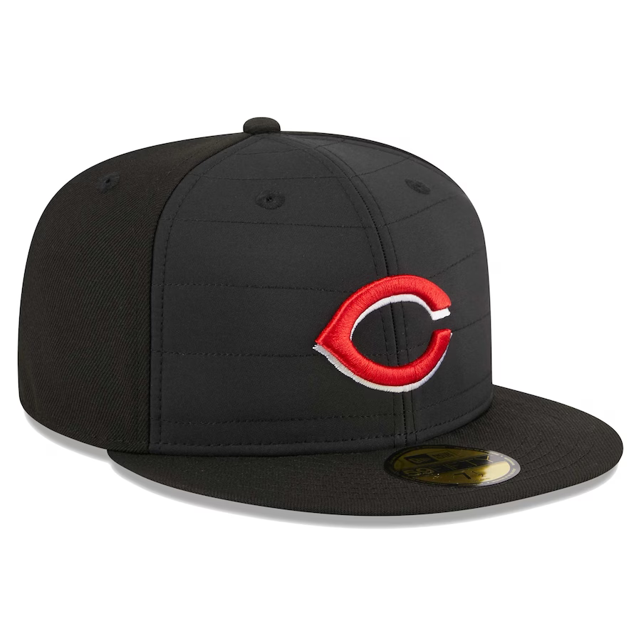 New Era Cincinnati Reds Black Quilt 2023 59FIFTY Fitted Hat