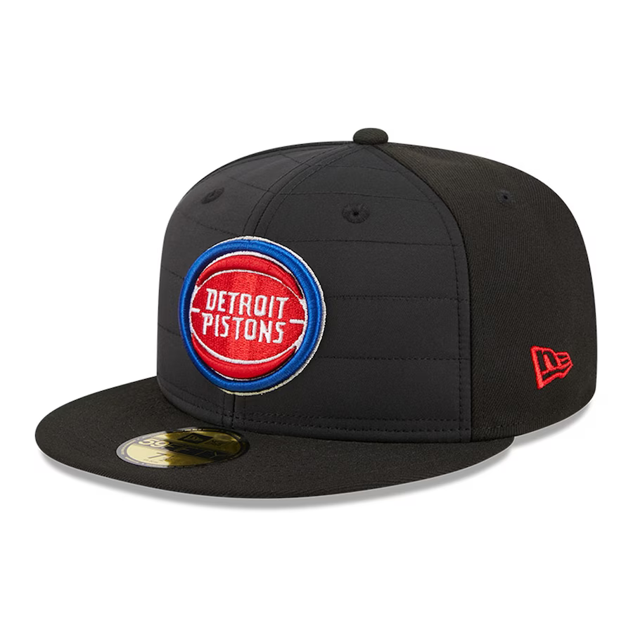 New Era Detroit Pistons Black Quilt 2023 59FIFTY Fitted Hat