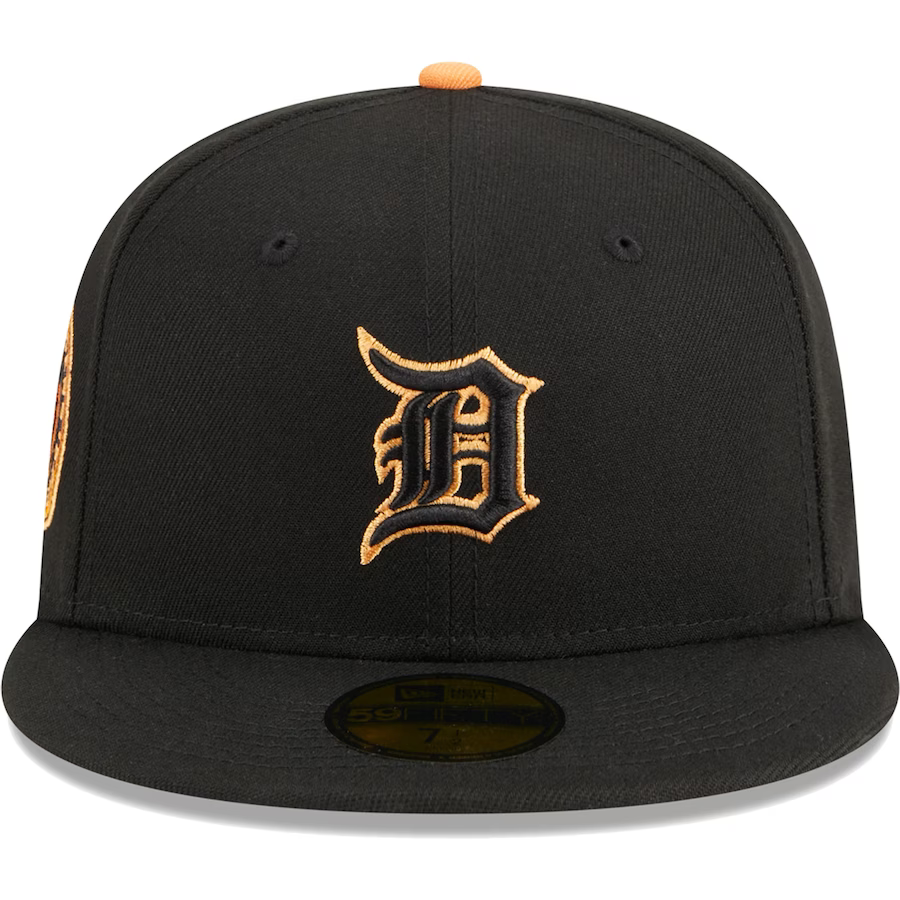 New Era Detroit Tigers Black/Orange Pastel Undervisor 2023 59FIFTY Fitted Hat