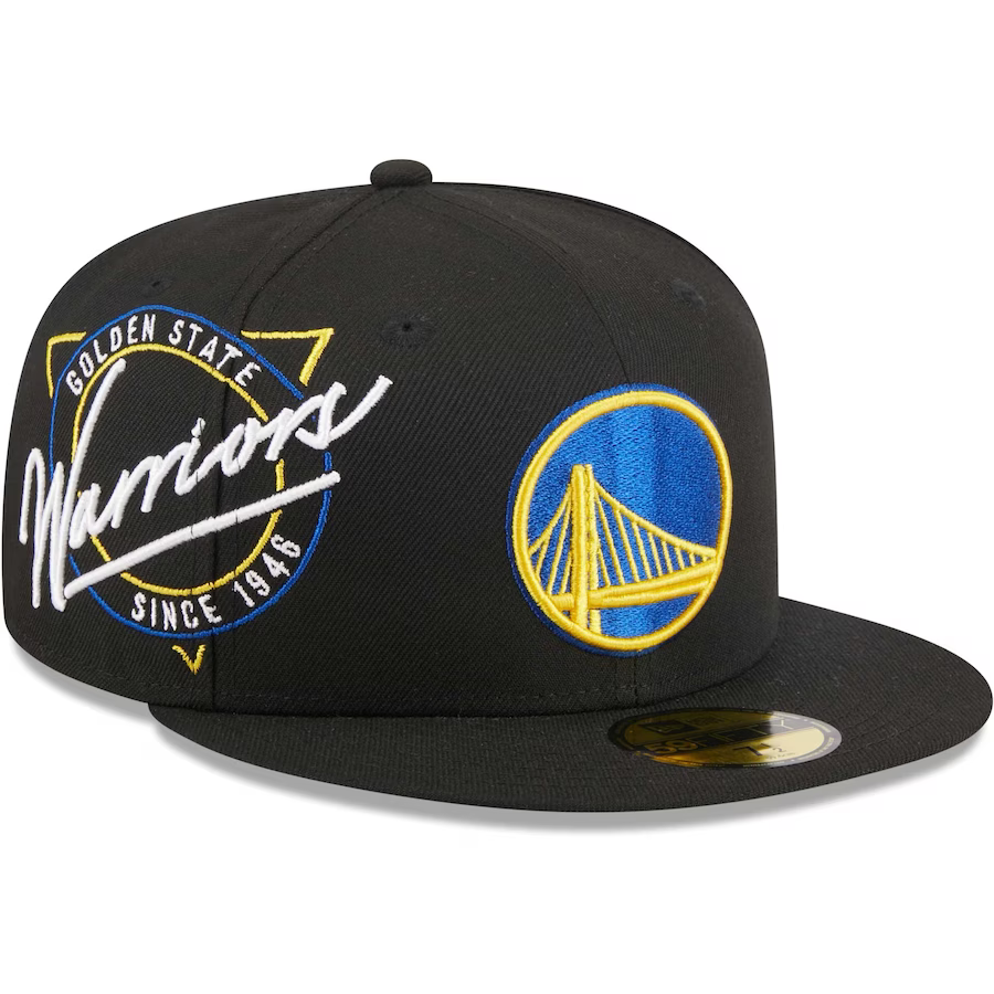 New Era Golden State Warriors Black Neon Emblem 2023 59FIFTY Fitted Hat