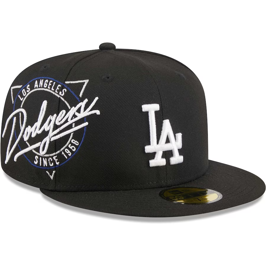 New Era Los Angeles Dodgers Black Neon Emblem 2023 59FIFTY Fitted Hat