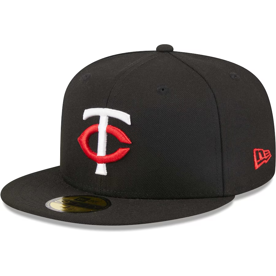 New Era Minnesota Twins Black Neon Emblem 2023 59FIFTY Fitted Hat