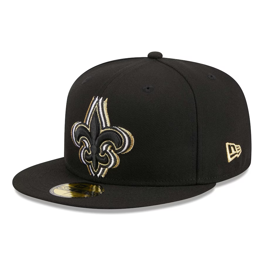 New Era New Orleans Saints Triple Outline 2023 59FIFTY Fitted Hat