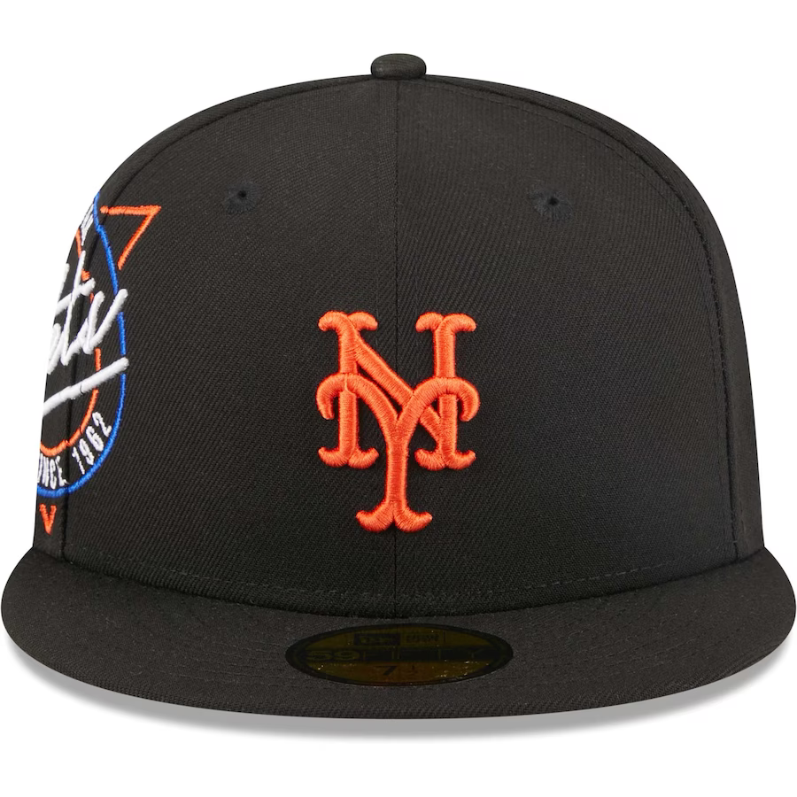New Era New York Mets Black Neon Emblem 2023 59FIFTY Fitted Hat