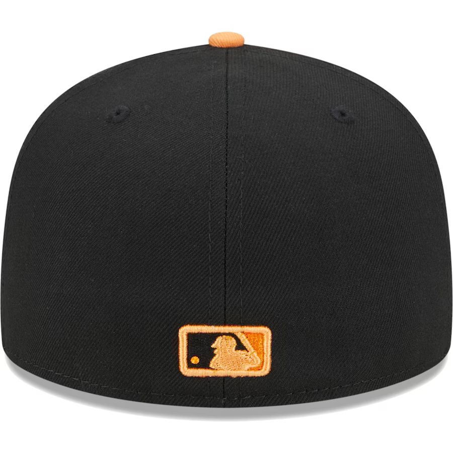 New Era New York Mets Black/Orange Pastel Undervisor 2023 59FIFTY Fitted Hat