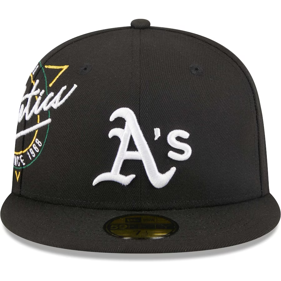 New Era Oakland Athletics Black Neon Emblem 2023 59FIFTY Fitted Hat
