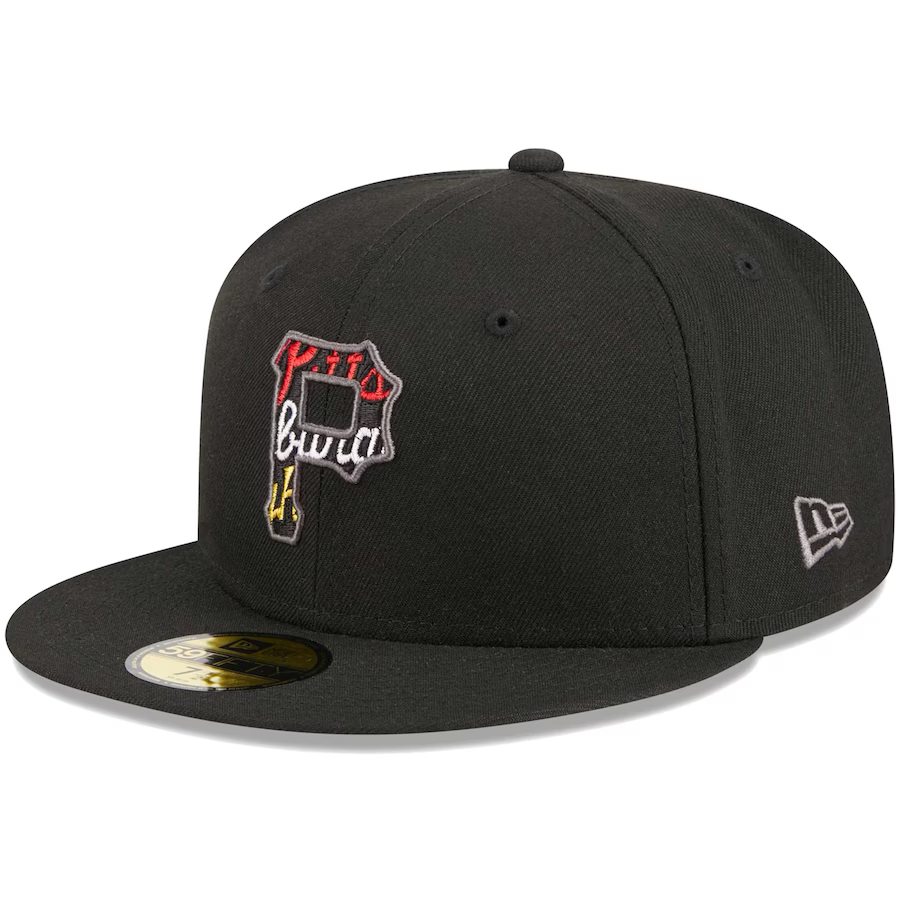 Pitsburgh Script Throwback New Era Pittsburgh Pirates Script Fill 2023 59FIFTY Fitted Hat