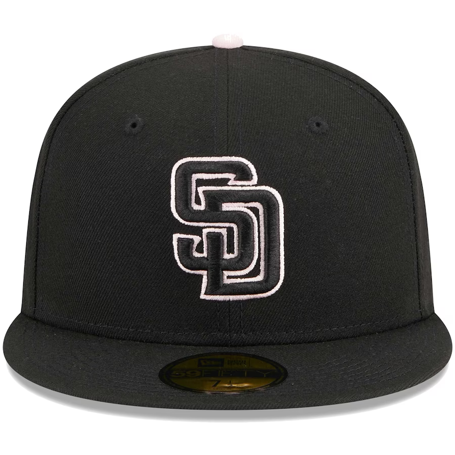 New Era San Diego Padres Black/Pink Pastel Undervisor 2023 59FIFTY Fitted Hat