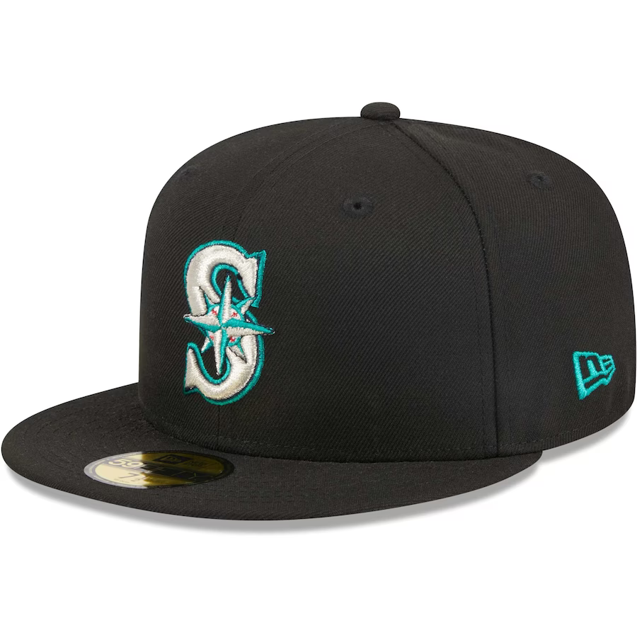 New Era Seattle Mariners Black Neon Emblem 2023 59FIFTY Fitted Hat
