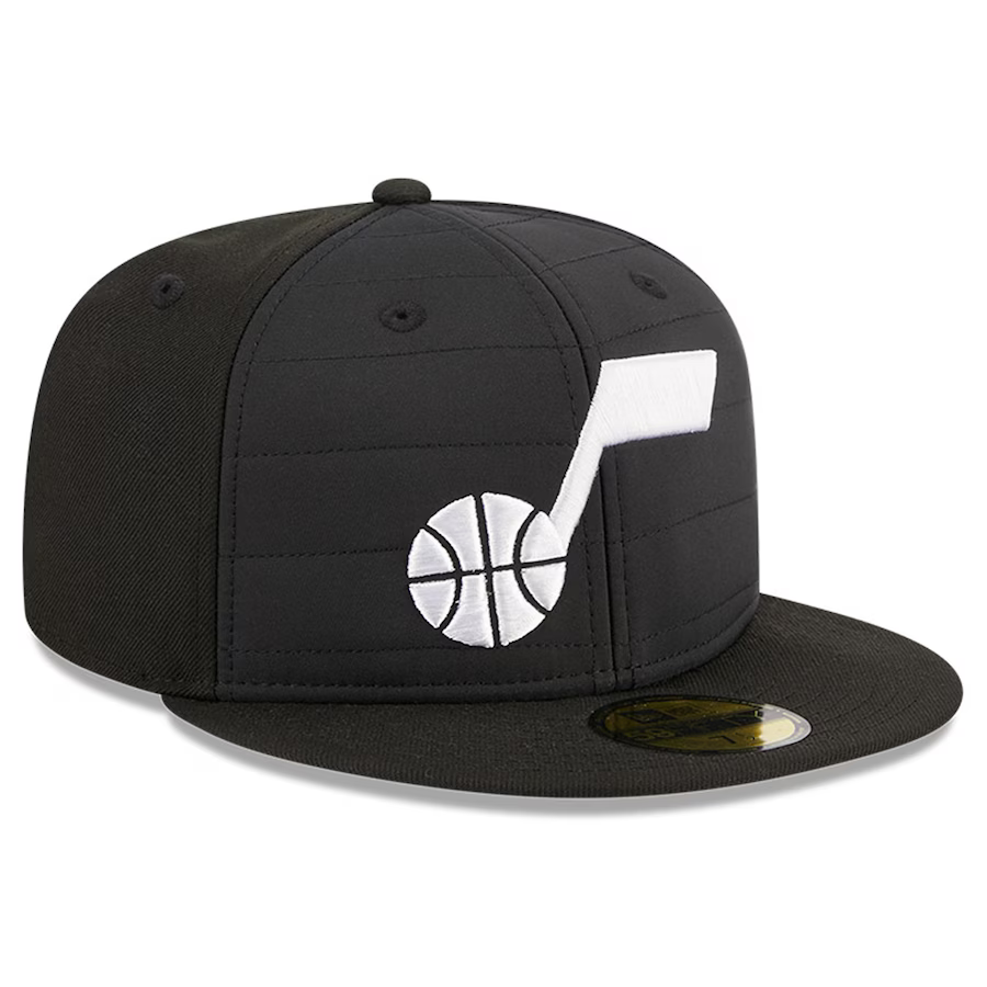 New Era Utah Jazz Black Quilt 2023 59FIFTY Fitted Hat