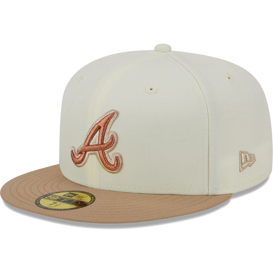 New Era Atlanta Braves Chrome/Camel Rust Undervisor 59FIFTY Fitted Hat