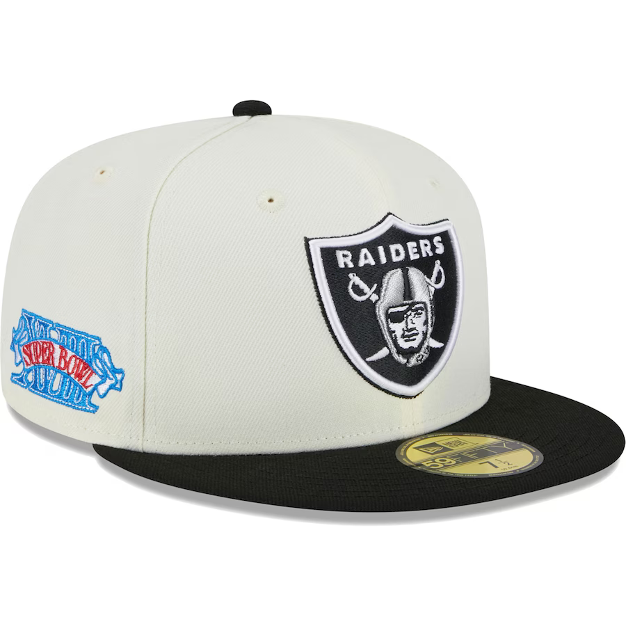 Men's New Era Black Las Vegas Raiders City Cluster 59FIFTY Fitted Hat