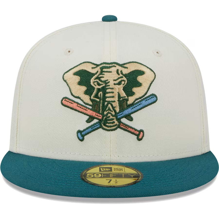 New Era Oakland Athletics Chrome Evergreen 2023 59FIFTY Fitted Hat