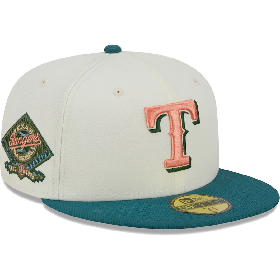 New Era Texas Rangers Chrome Evergreen 2023 59FIFTY Fitted Hat