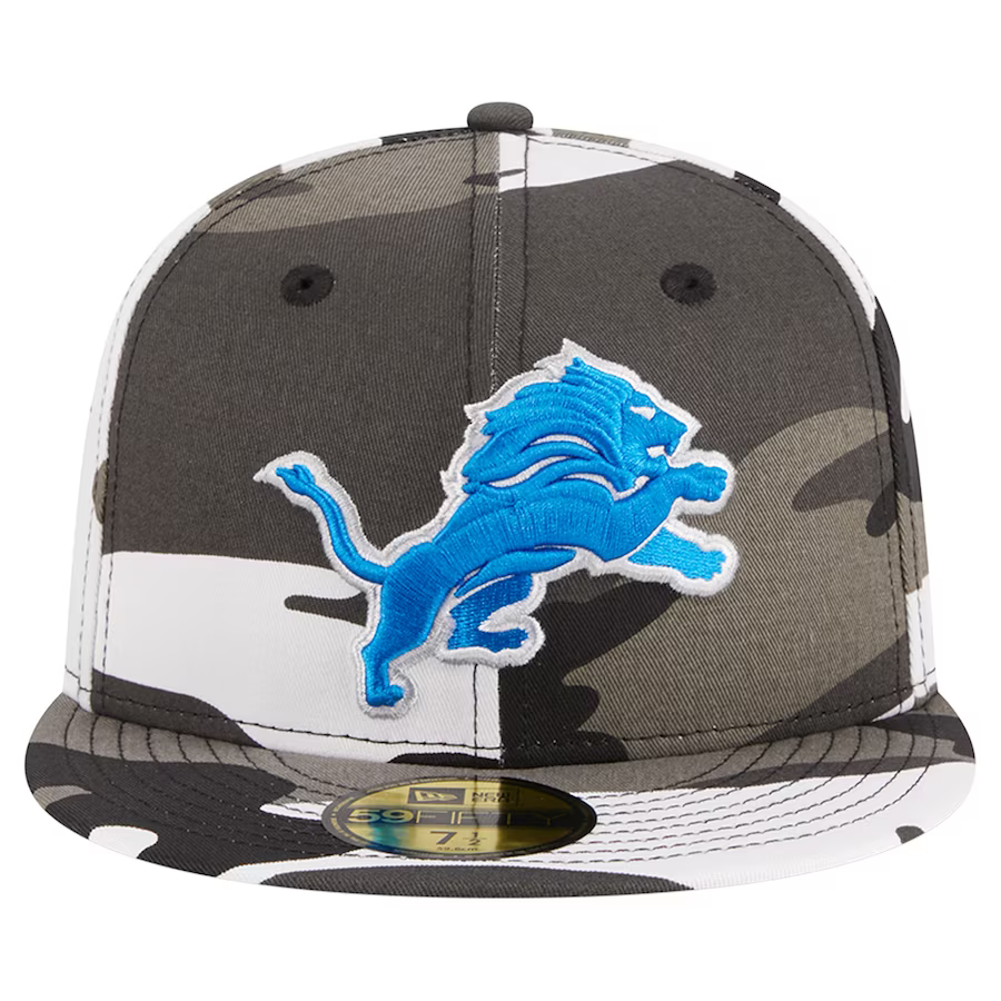New Era Detroit Lions Urban Grey Camo 2023 59FIFTY Fitted Hat