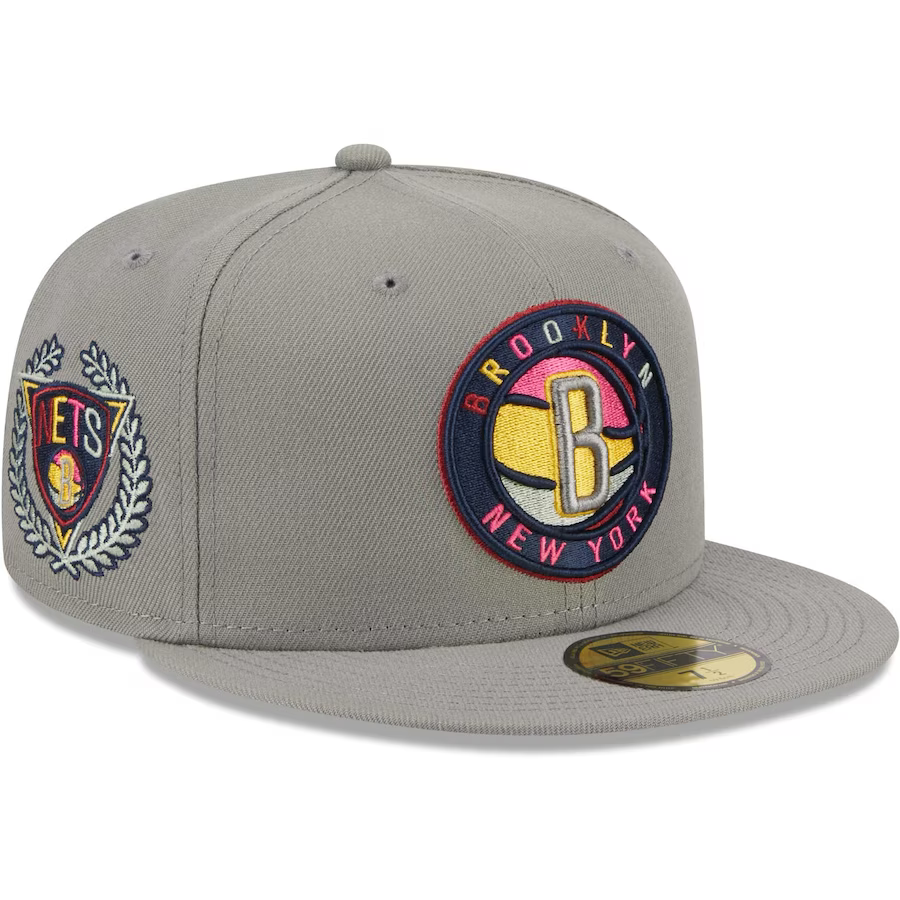 New Era Brooklyn Nets Stone Two Tone Edition 59Fifty Fitted Hat, EXCLUSIVE  HATS, CAPS
