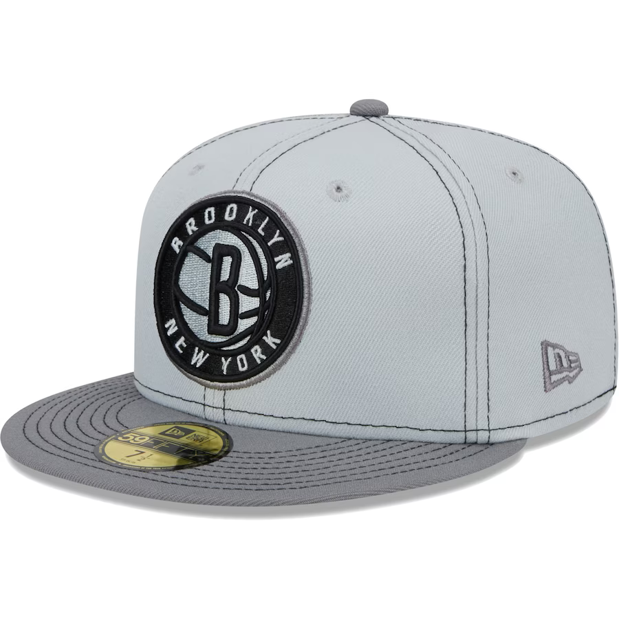 New Era Brooklyn Nets Gray Color Pop 2023 59FIFTY Fitted Hat
