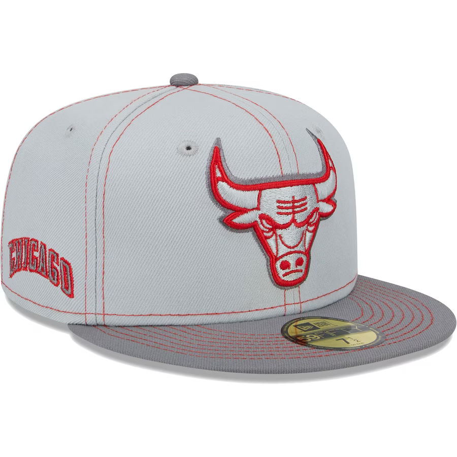 New Era Chicago Bulls Gray Color Pop 2023 59FIFTY Fitted Hat