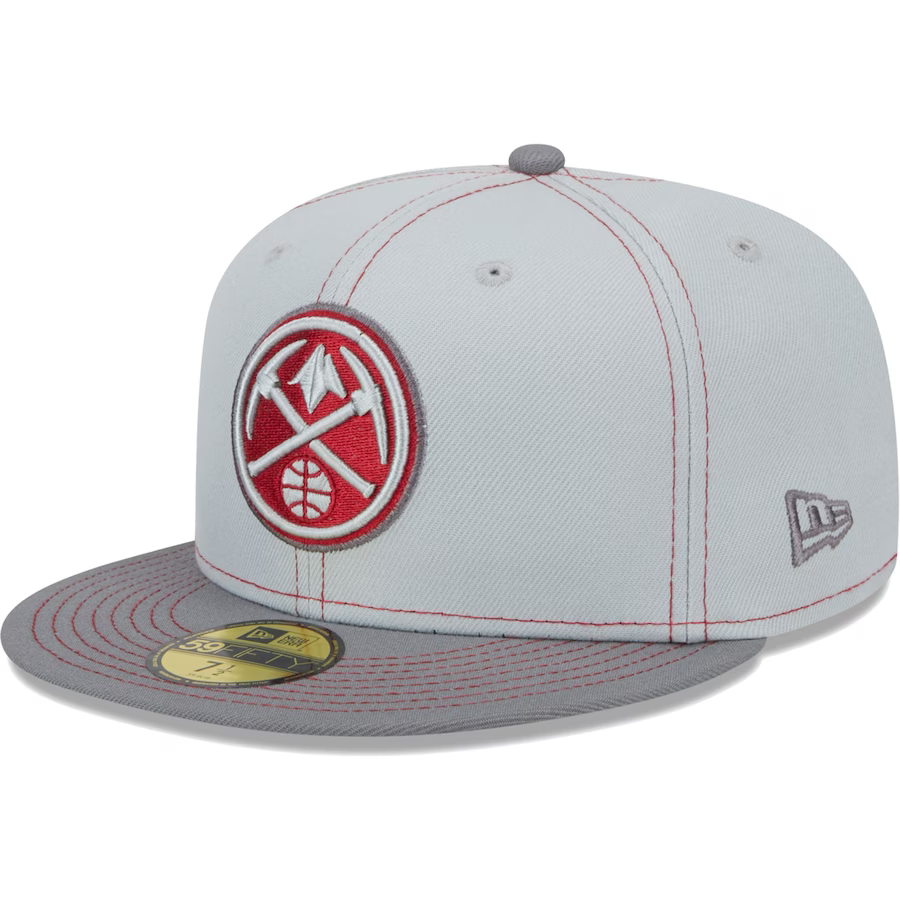 New Era Denver Nuggets Gray Color Pop 2023 59FIFTY Fitted Hat