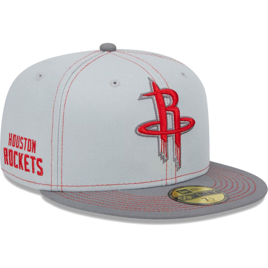 New Era Houston Rockets Gray Color Pop 2023 59FIFTY Fitted Hat